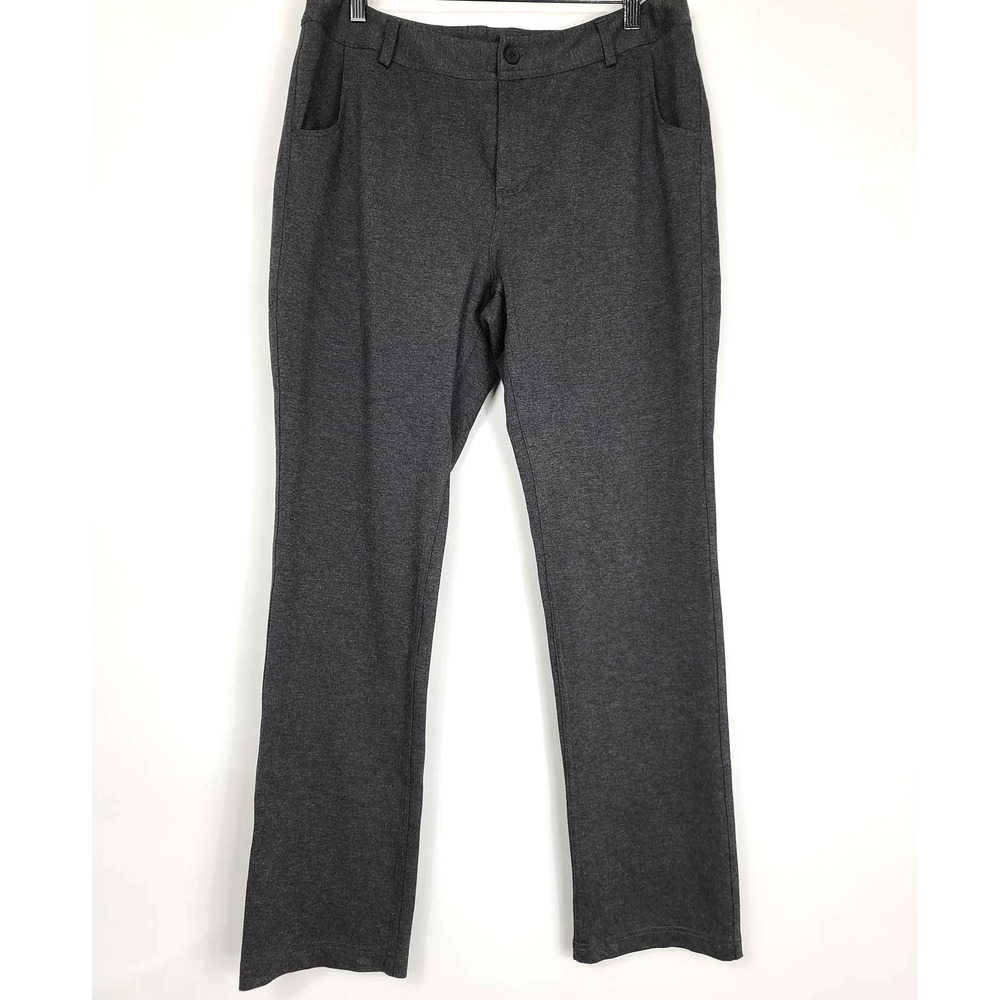 Duluth Wearwithall Ponte Slim Leg Pants Gray